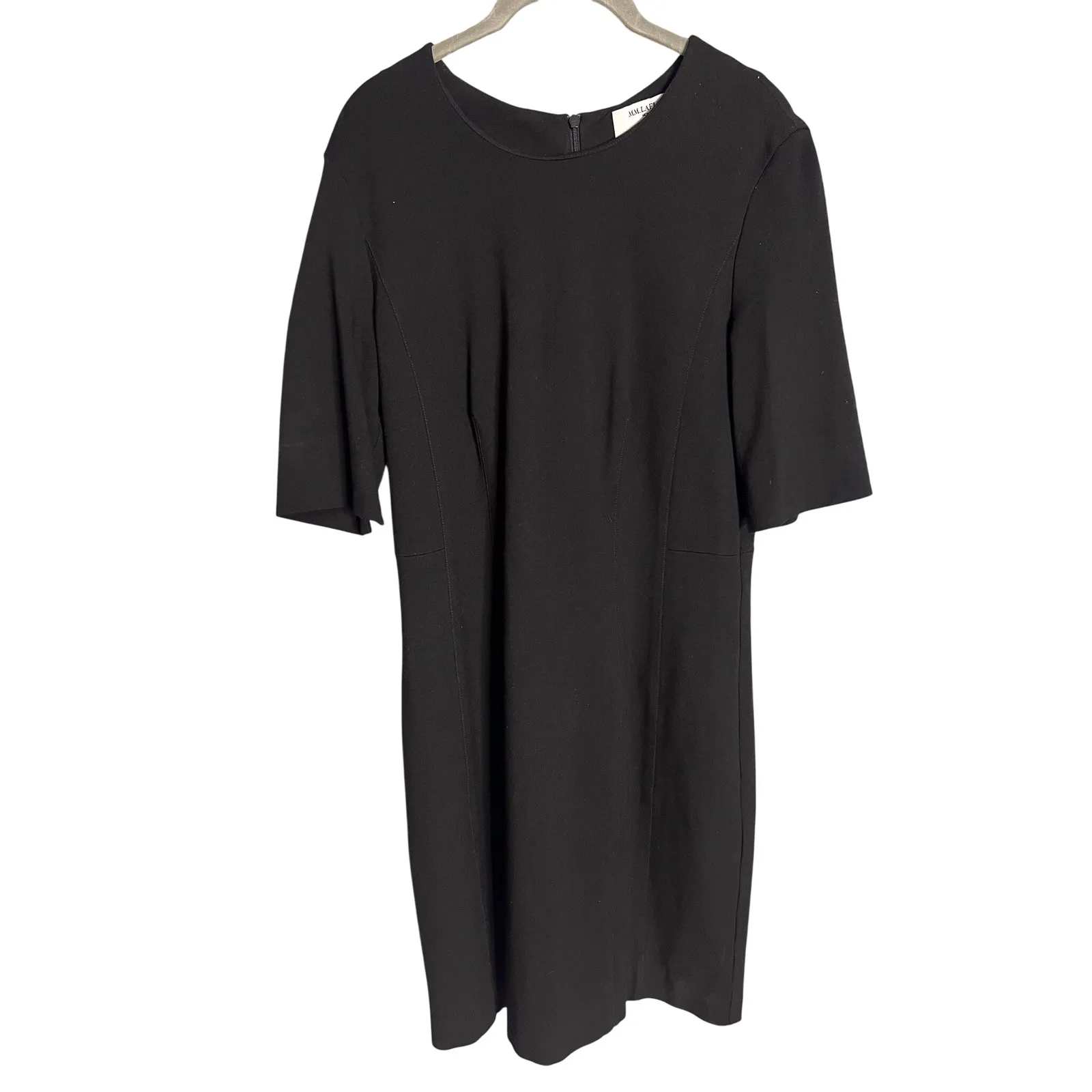 MM LaFleur Black Sheath Dress Size 14 Short Sleeve Work Career - Image 2