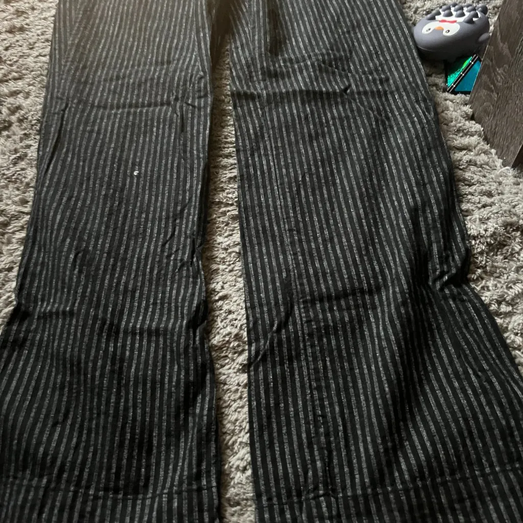 Sundance Linen Blend Striped Sierra Pants, Black, Size 12 Black - Image 5