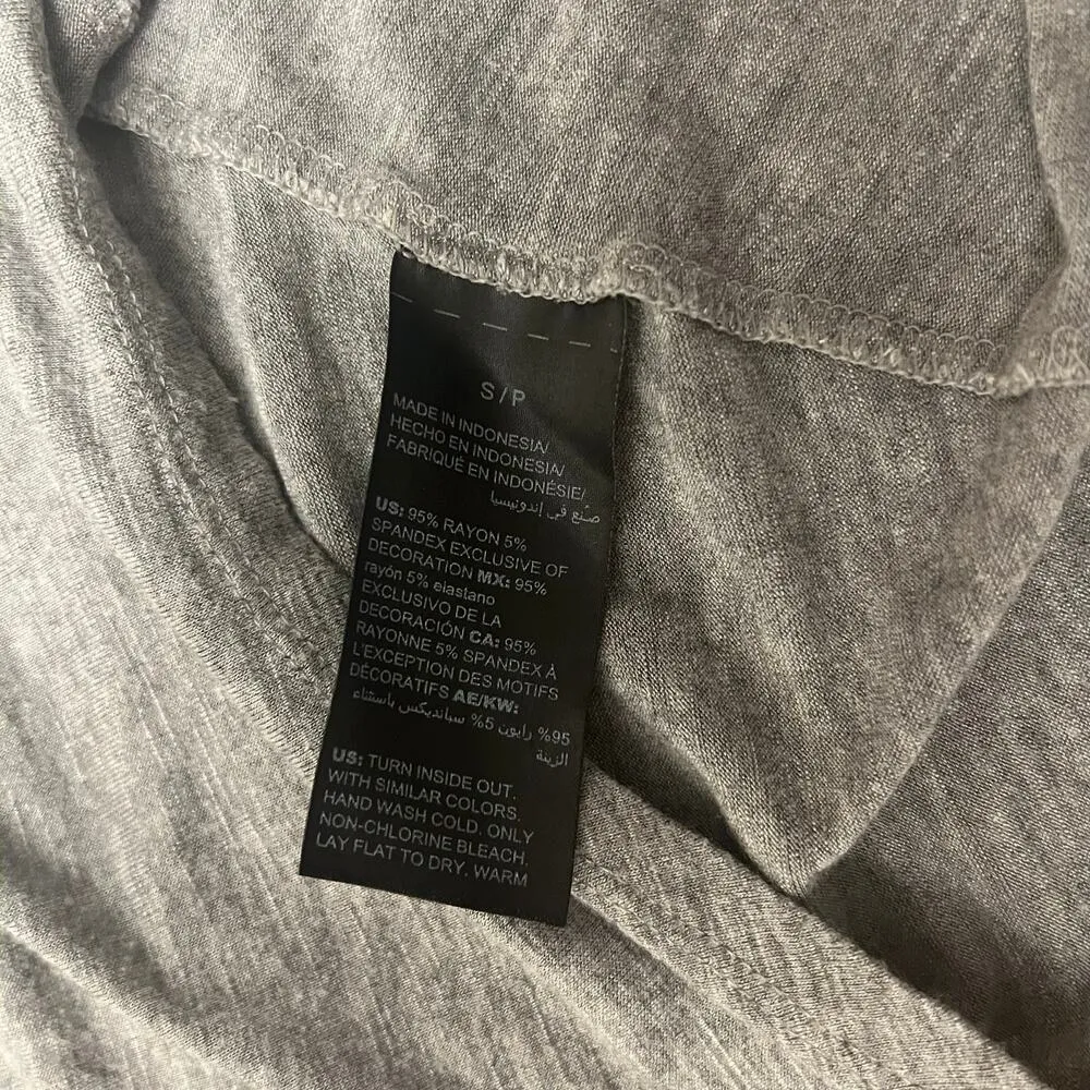 White House Black Market Mercury Silver Foil V-Neck Dolman Top - Small Petite - Image 13