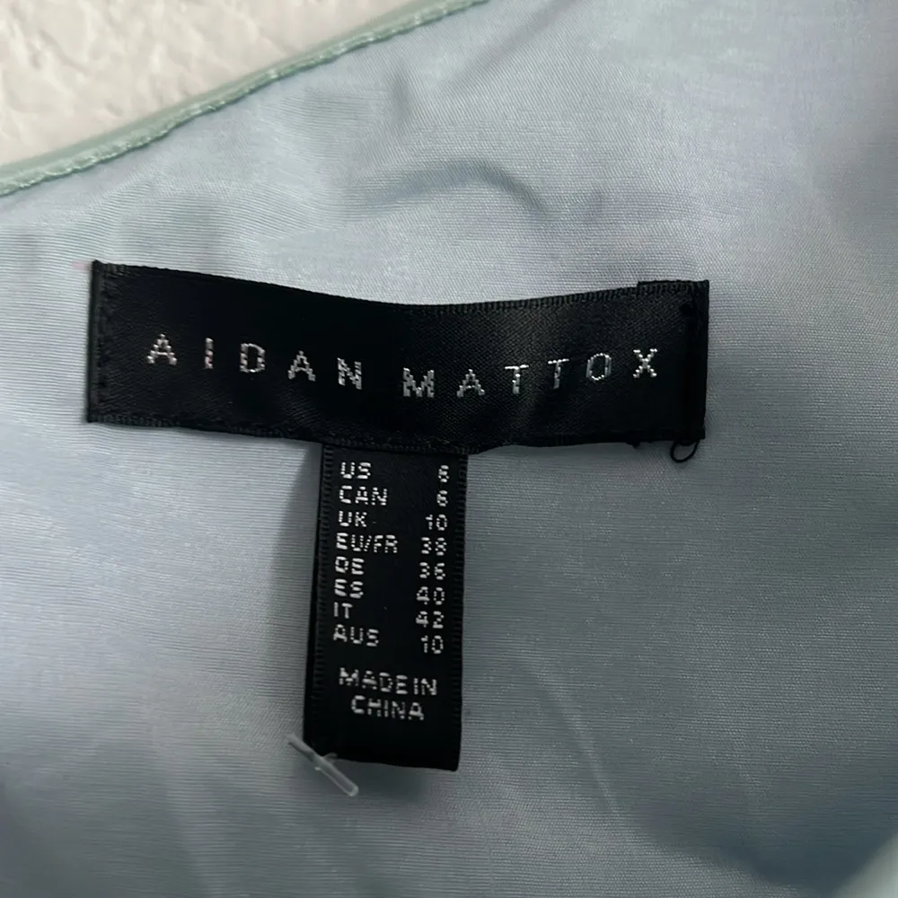 Aidan Mattox Sequin Mesh Cocktail Dress in Cloudy Aqua, NWT, Size 6 - Image 10