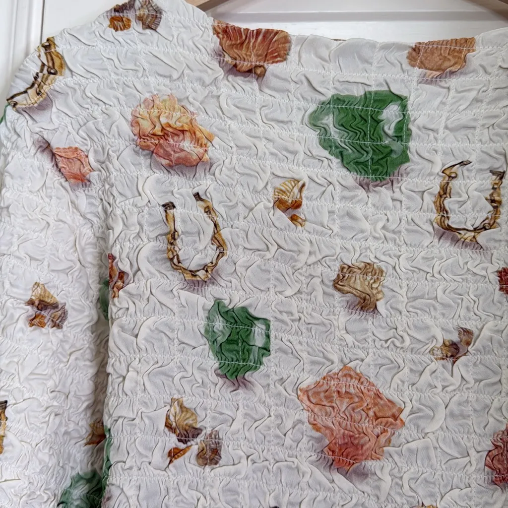 Saks Potts horseshoe and shell crinkle long sleeve top White Size M - Image 12