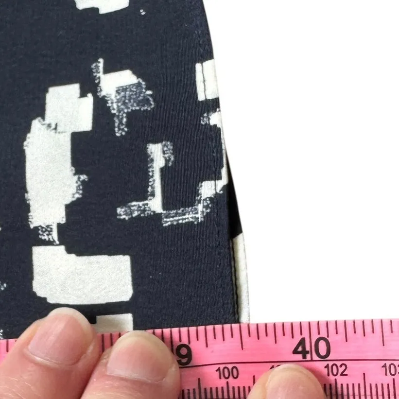 Vince Silk Dress Navy White Confetti - Image 10