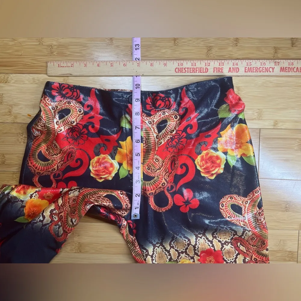 Vintage women Y2K Hot Sauce Python floral Mid - Image 5