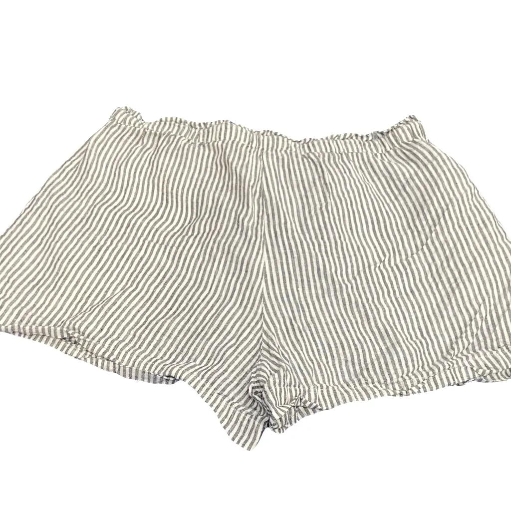 Mango Line Gray and White Striped High Waist Shorts Small - Image 6