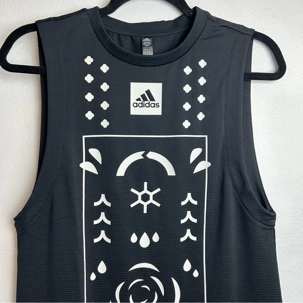 Adidas WOW Tennis Dress Black & White - Image 4
