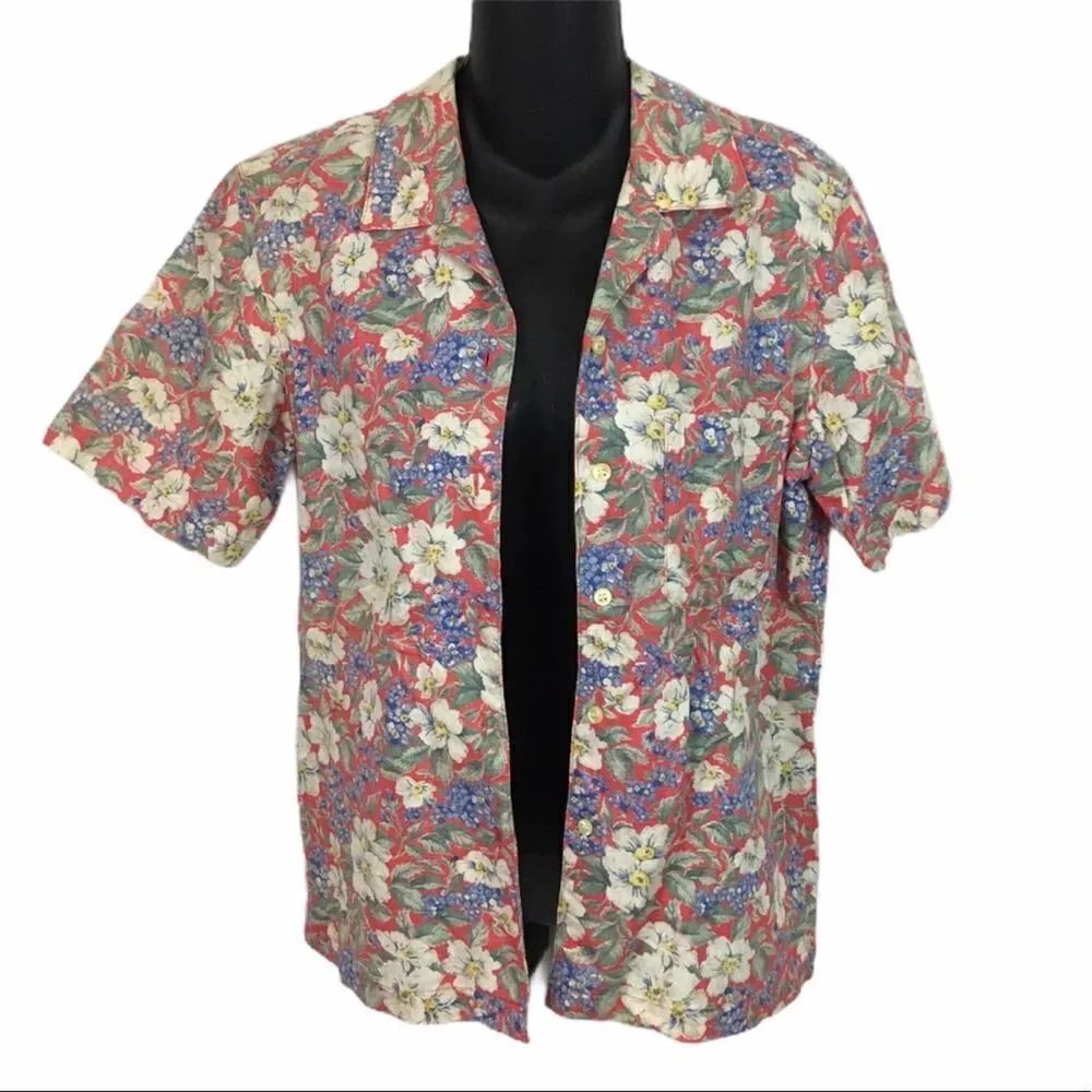 Jones NY Lined Floral Button Down Shirt Size Small - Image 2
