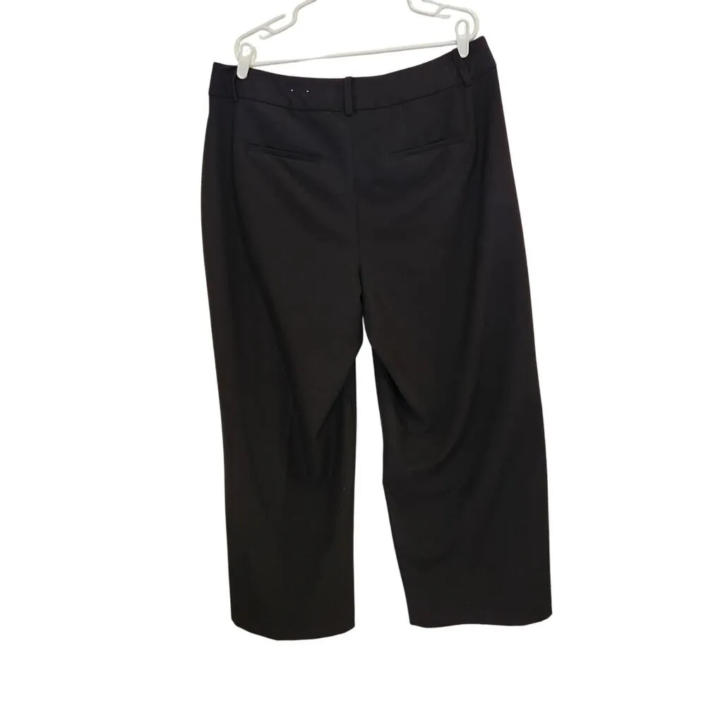 Lane Bryant Straight High Rise Flat Front Trouser Slacks Dress Pants Black Sz 16 - Image 2