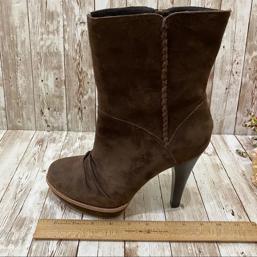 UGG Australia Brown Suede Bianka Heeled Booties 8 - Image 9
