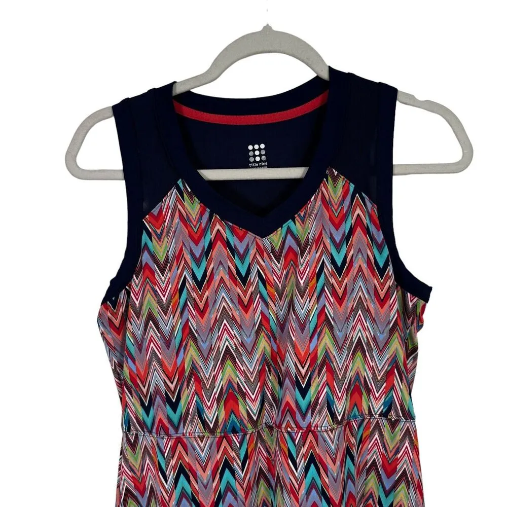 Title Nine Diamalete Multicolor Geometric Athletic Dress Pickleball Golf Women M - Image 2