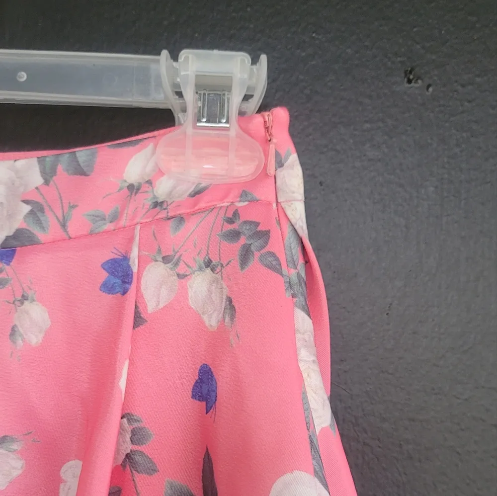 ERIN Fetherston RTR $275 Hibiscus Pink Jacquard Floral Skirt 2 - Image 6