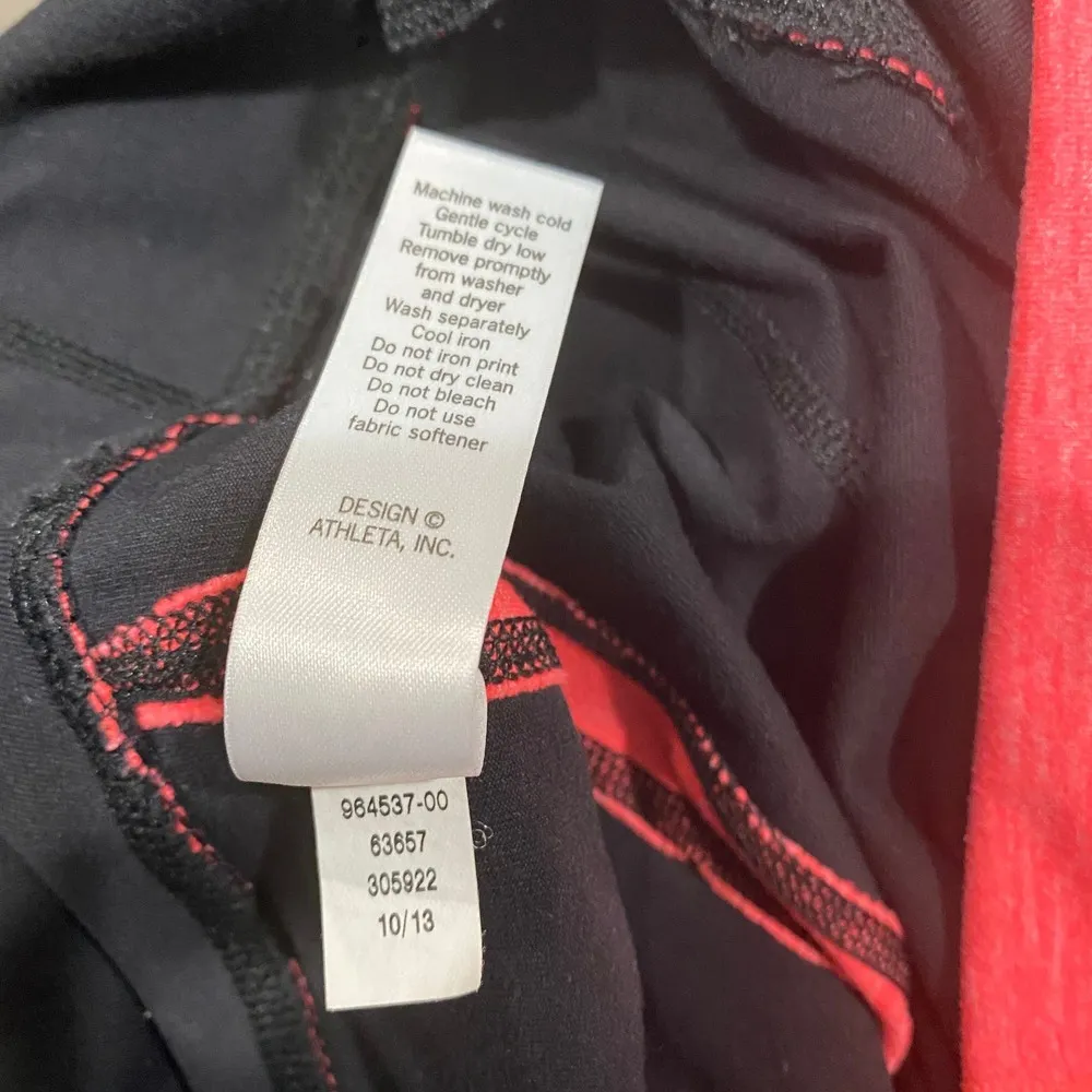 Athleta Pink Striped Cropped Leggings SP - Image 7