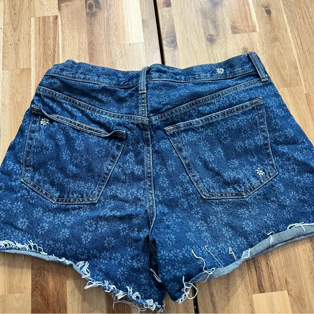 Universal Thread 90s Baggy Denim Shorts Floral Print Size 8 - Image 5