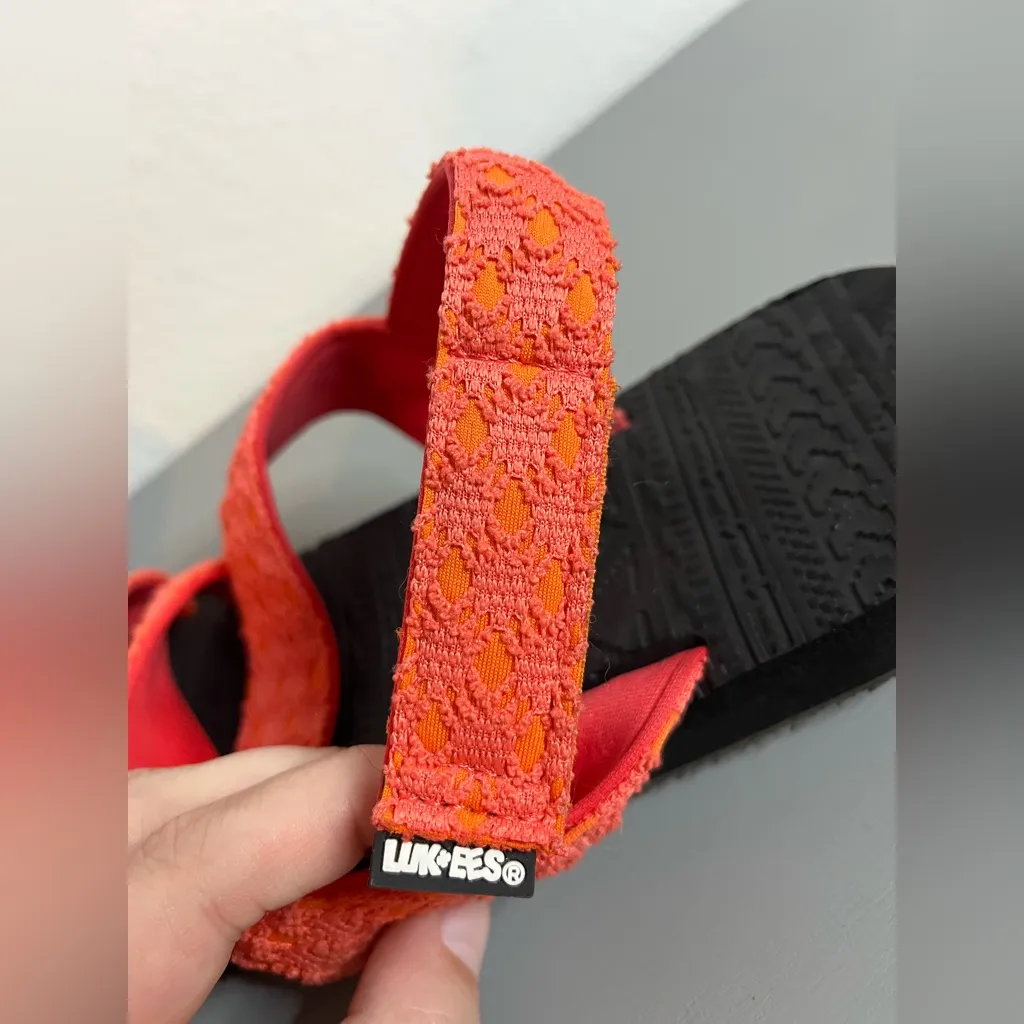 LUKEES by MUK LUKS Sand Games Sandals Women's Strap Sandal Sz 9 Papya Outdoors Pink - Image 16