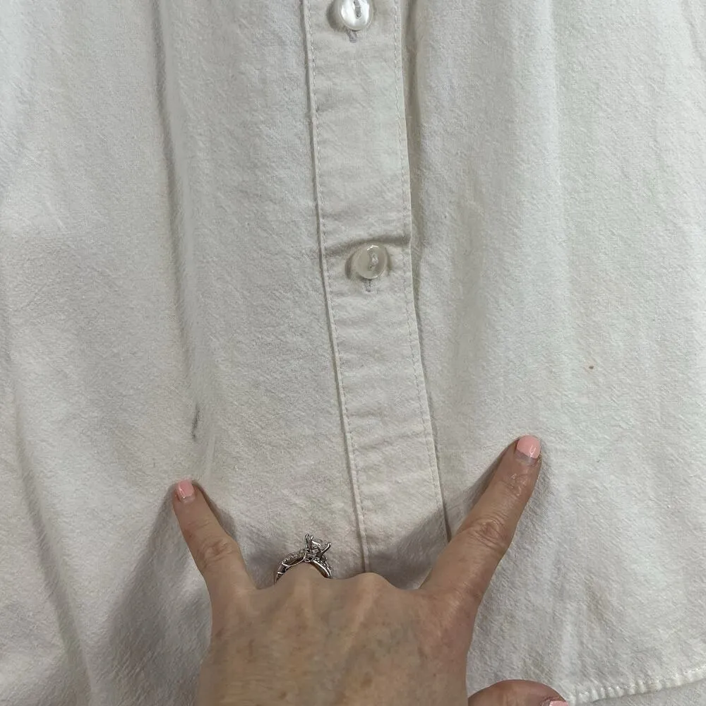 Vtg 90s S Small Shirt Jane Ashley Long Sleeve Button Up Cottagecore Beaded READ - Image 7