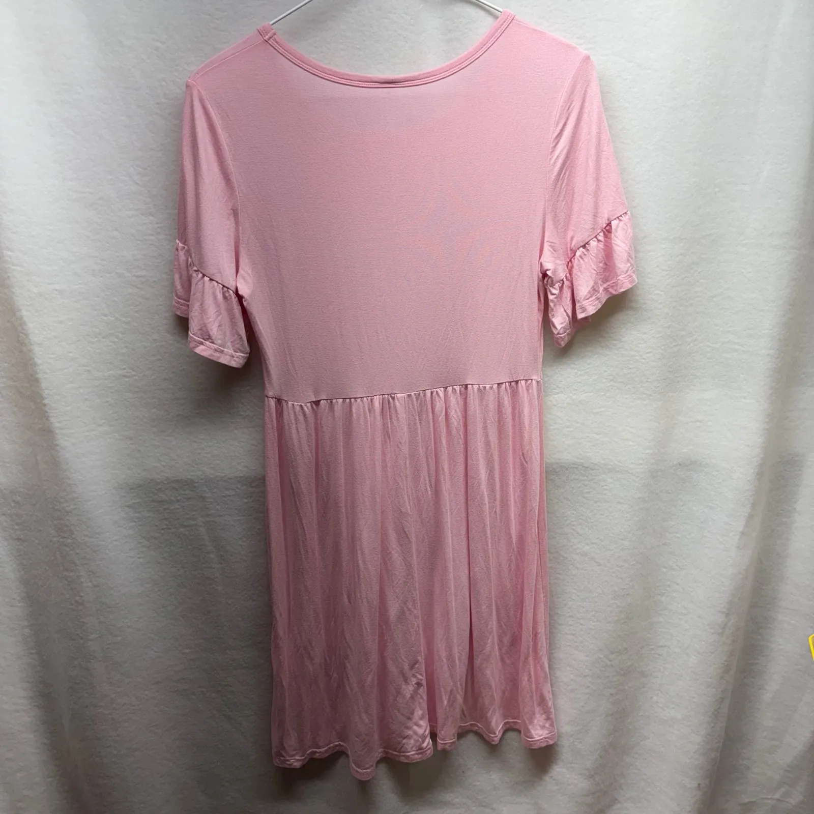VIISHOW‎ Pink Ruffle Sleeve Babydoll Dress Women's Size S Casual Loungewear - Image 5