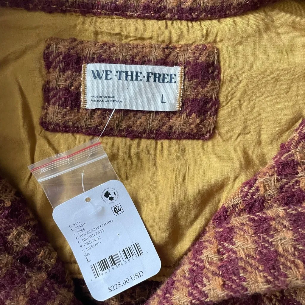 Free People Get Around Houndstooth Shirt Jacket - Image 6