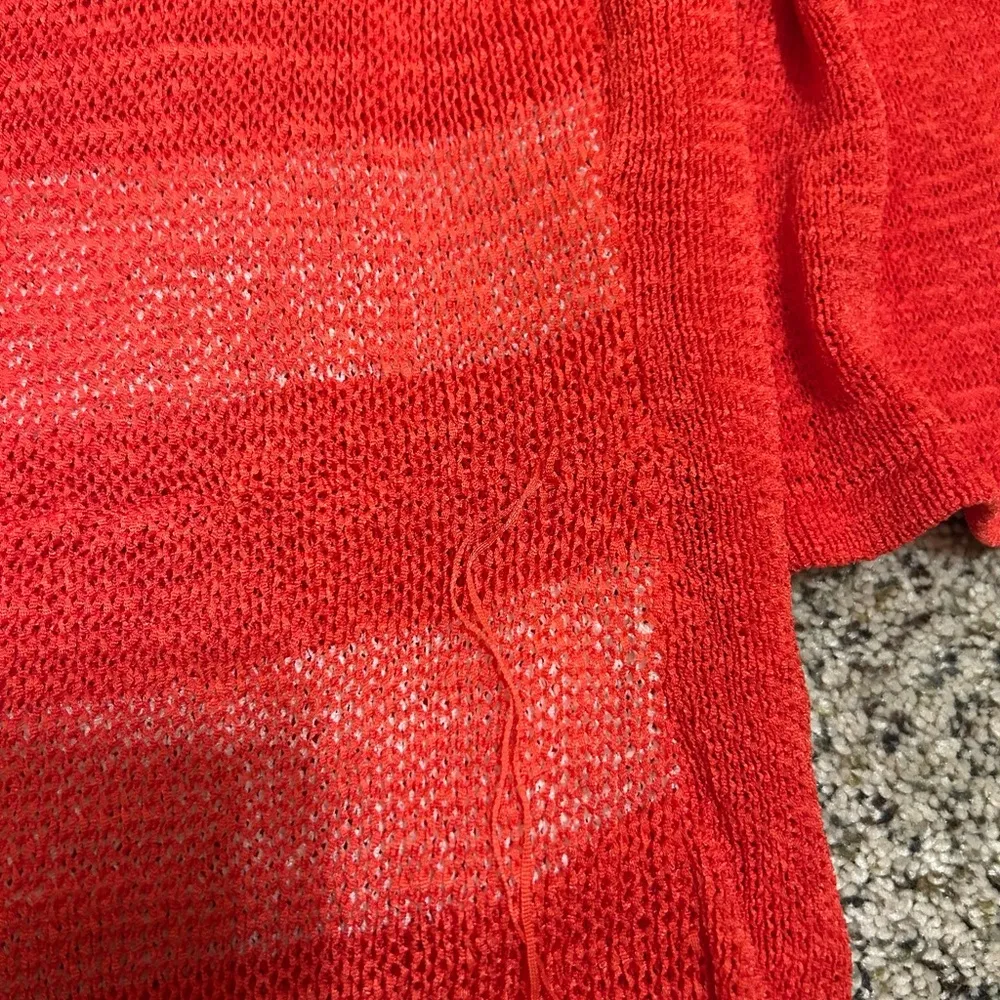 Joseph Red V-Neck Sweater with Layered Design - Image 3