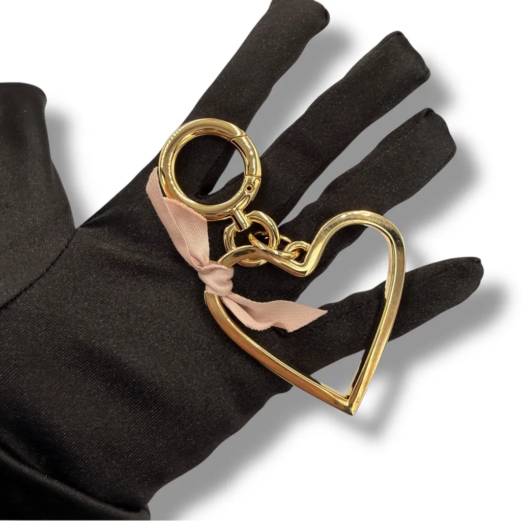 Burberry Heart Bag Charm – Gold Tone - Image 9