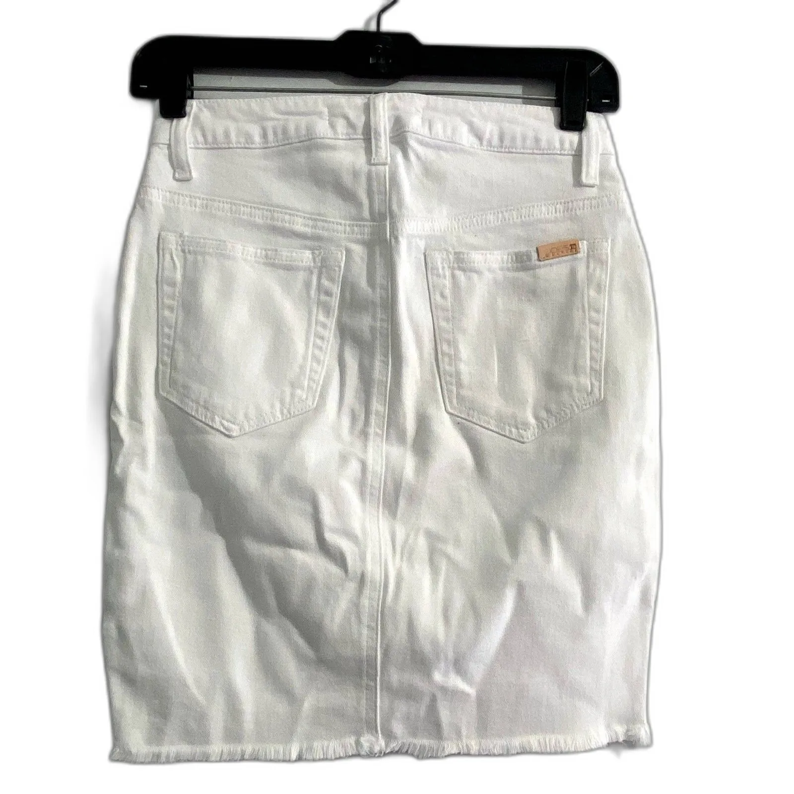 Joe's Jeans White Field Skirt Raw‎ Hem Denim High Rise Size 24 Waist - Image 4