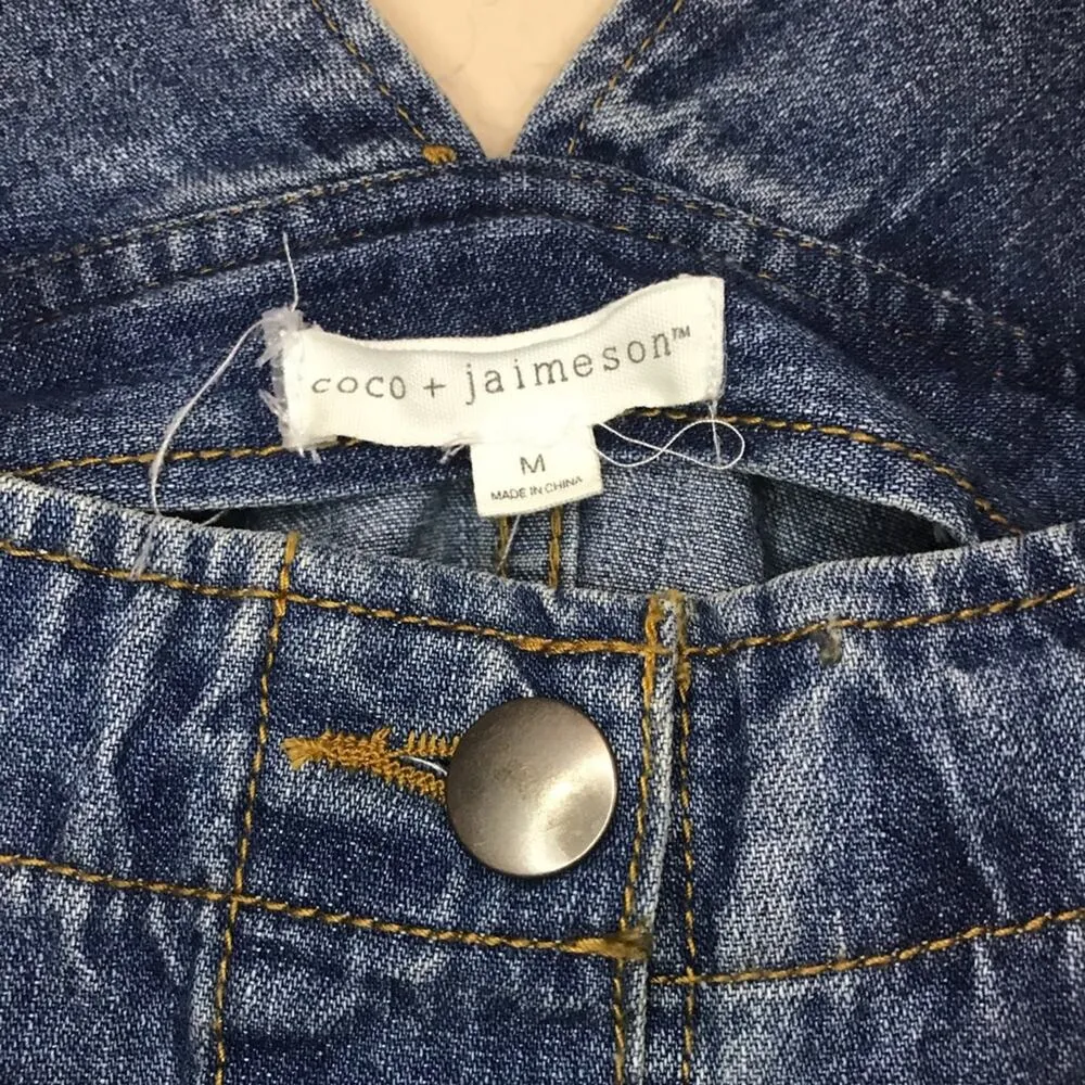 Coco + Jaimeson Denim Jumper stripe Dress - Image 7