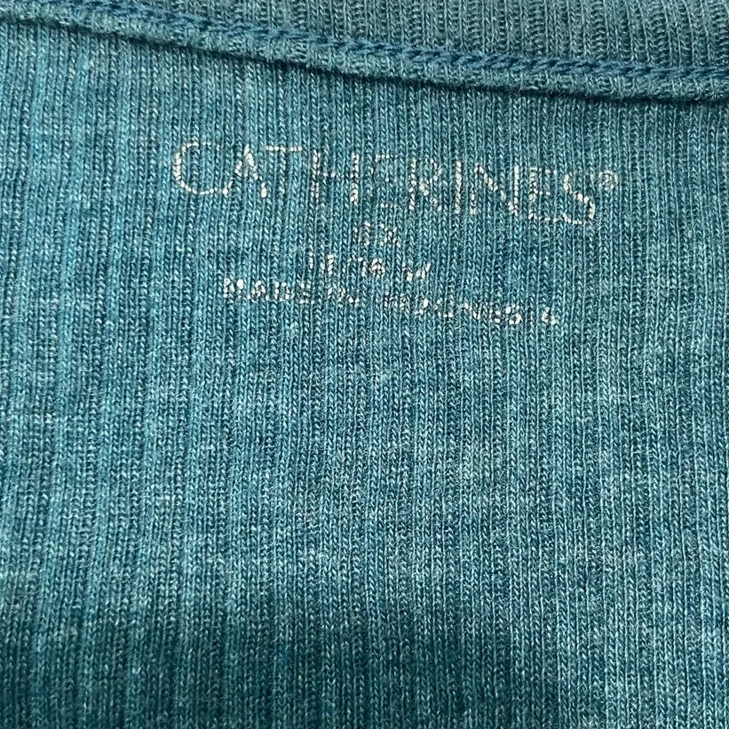 Catherines Sweater Womens 0X 14/16W Teal 3/4 Sleeves Scoop Neck Ribbed Stretch - Image 2