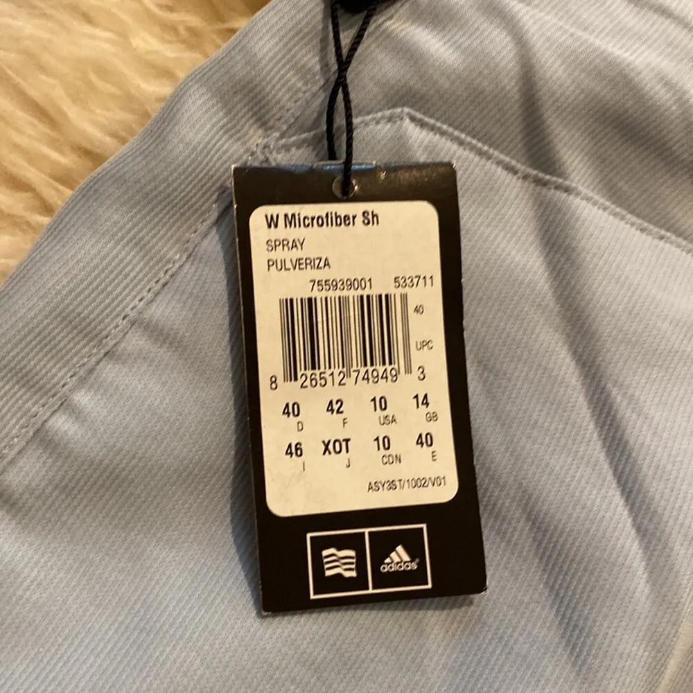 Adidas Women’s Golf Shorts NWT Sz 10 Athletic Stretchy Blue High Rise - Image 2