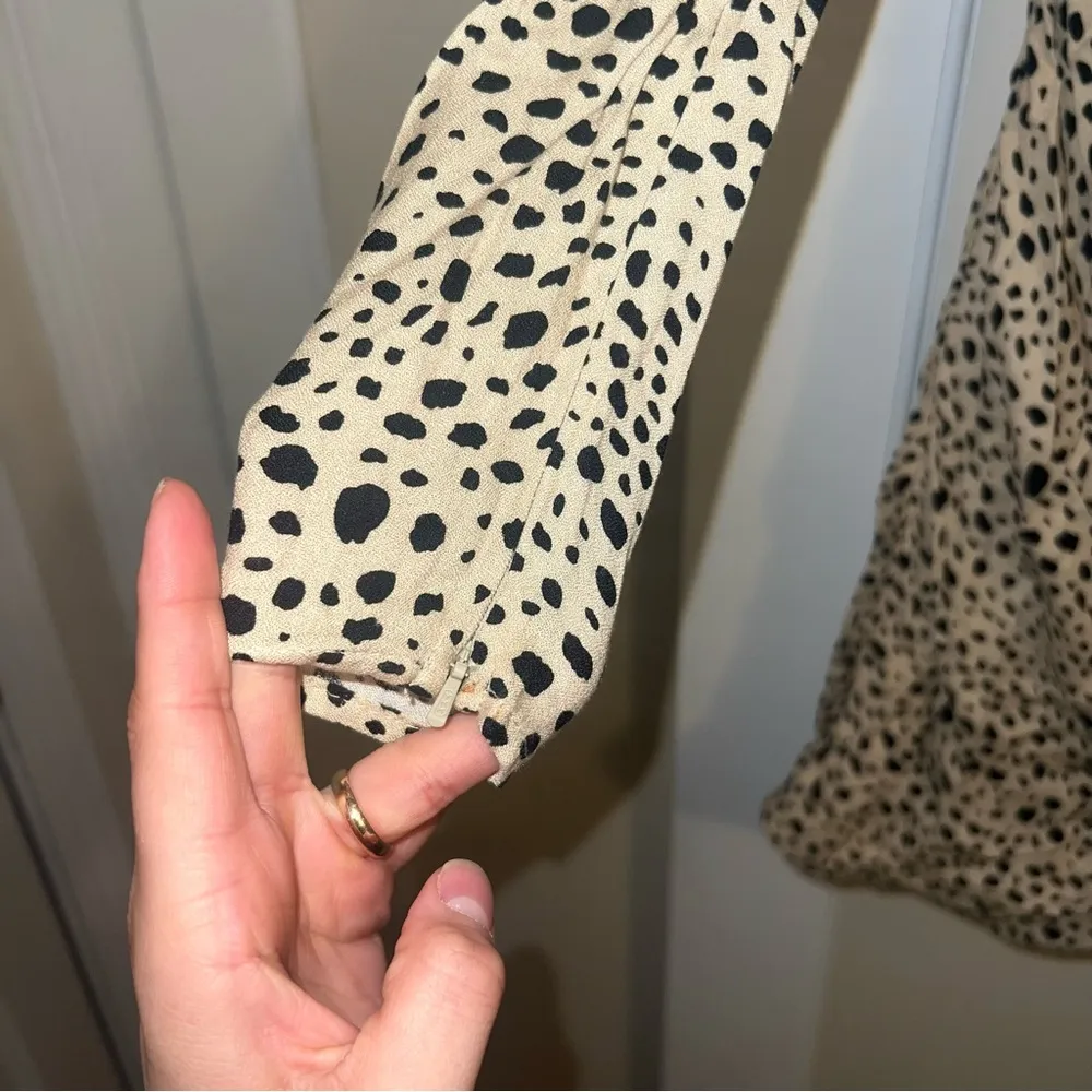 Ieena by Mac Dougal Leopard One Shoulder Bow Mini Dress Size: 0 - Image 4