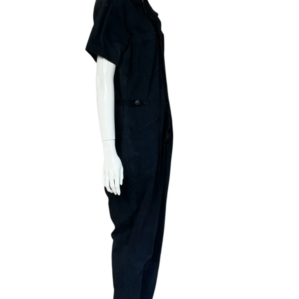 Pistola 100% Cotton Black Button-Up Jumpsuit Size Medium - Image 7