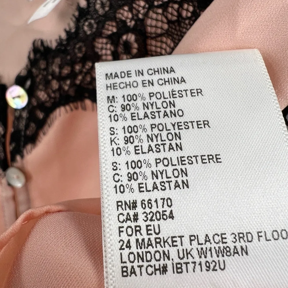 Urban Outfitters Cami Pink Lace Trim Boho Romantic Coquette Y2K Tie Front Medium - Image 4