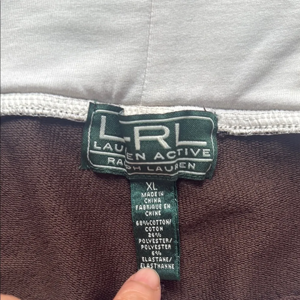 Lauren Ralph Lauren Brown Straight Leg Pants Cargo Pull on Stretch Boot leg Size XL - Image 6