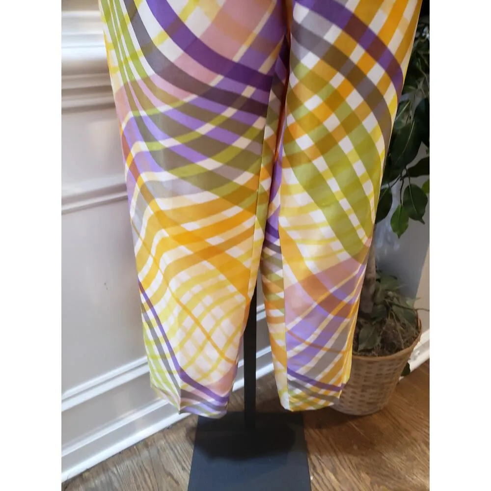 Piano 2 Piece Shirt & Pants Women's 6 Orange Silk Ribbed Sleeveless Pullover - Image 13