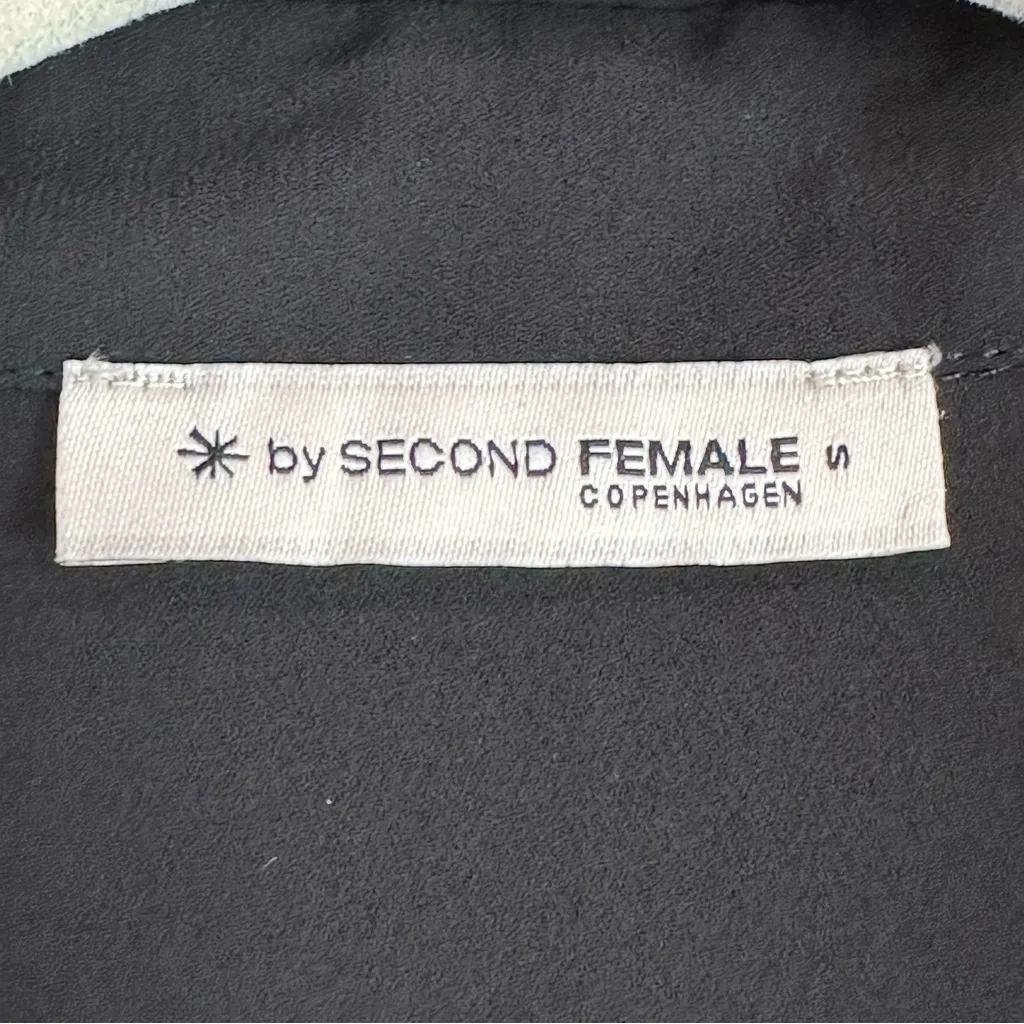 Second Female Copenhagen Black Sleeveless Manja Long Shirt Tunic Small - Image 2