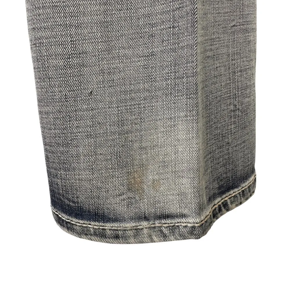 Adiktd Embellished Starched Bootcut Long Jeans Size 8 / 30 x 36 Length Blue - Image 8