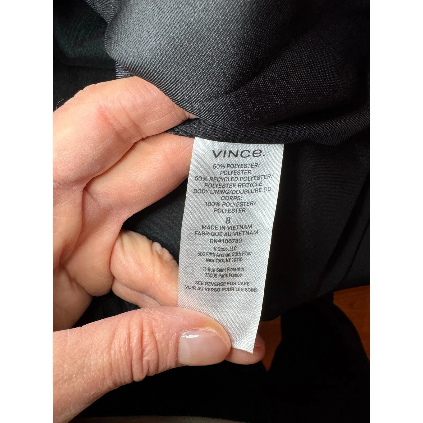 Vince  Soft Suiting Black Blazer Size 8 - Excellent Condition! - Image 5