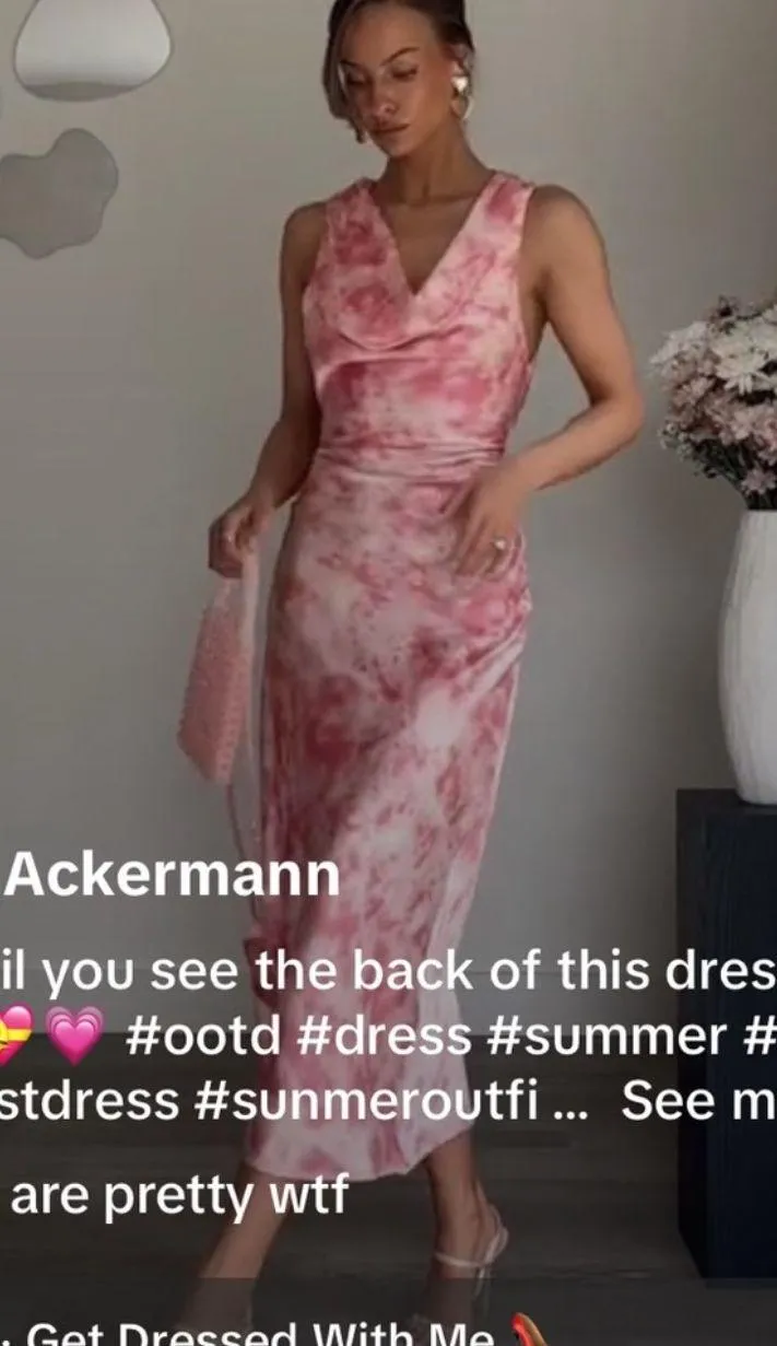 Pink Tie Dye Dress - Image 5