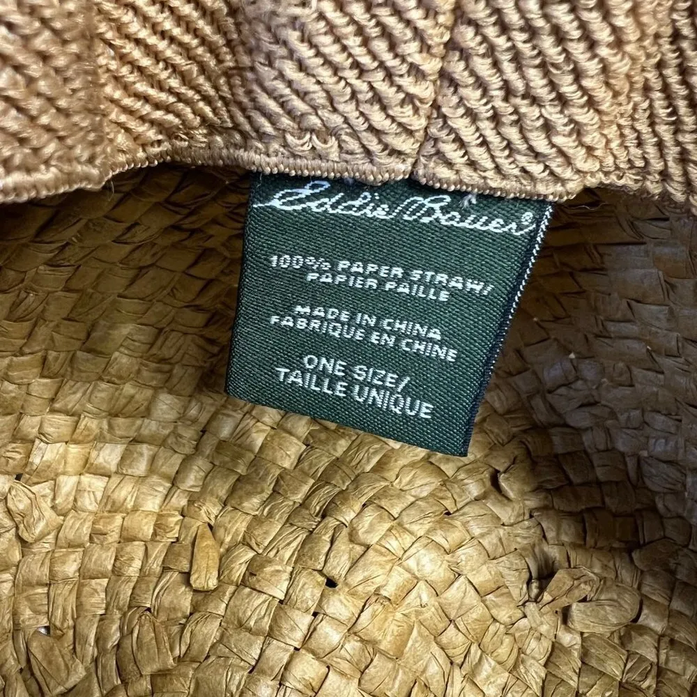 Eddie Bauer Floppy Paper Straw Hat Spring Summer Beach Festival‎ Casual - Image 4