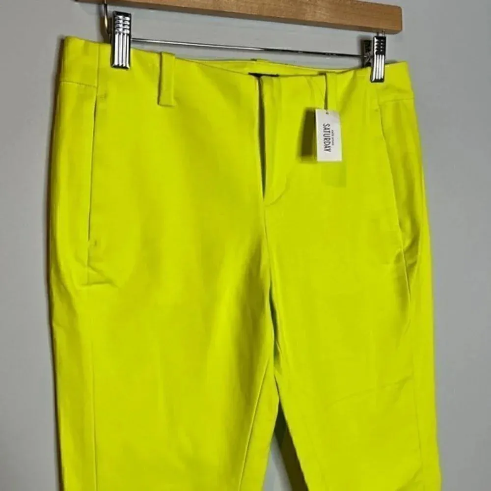 NWT Kate Spade Saturday Modern Easy Pants in Chartreuse - Image 2