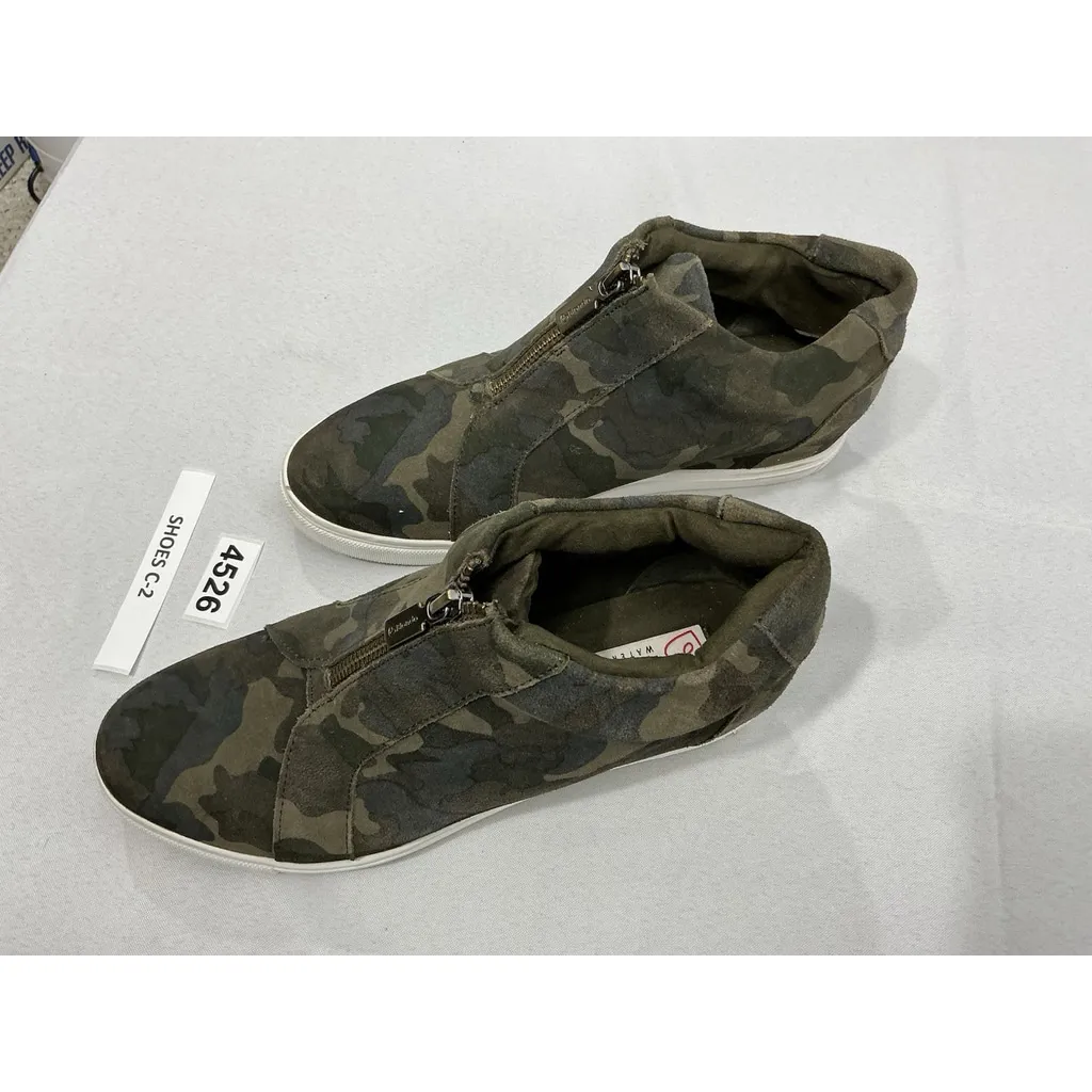 Womans Blondo Waterproof High Top Sneaker Bootie 8.5 M Green Camo Wedge - Image 3