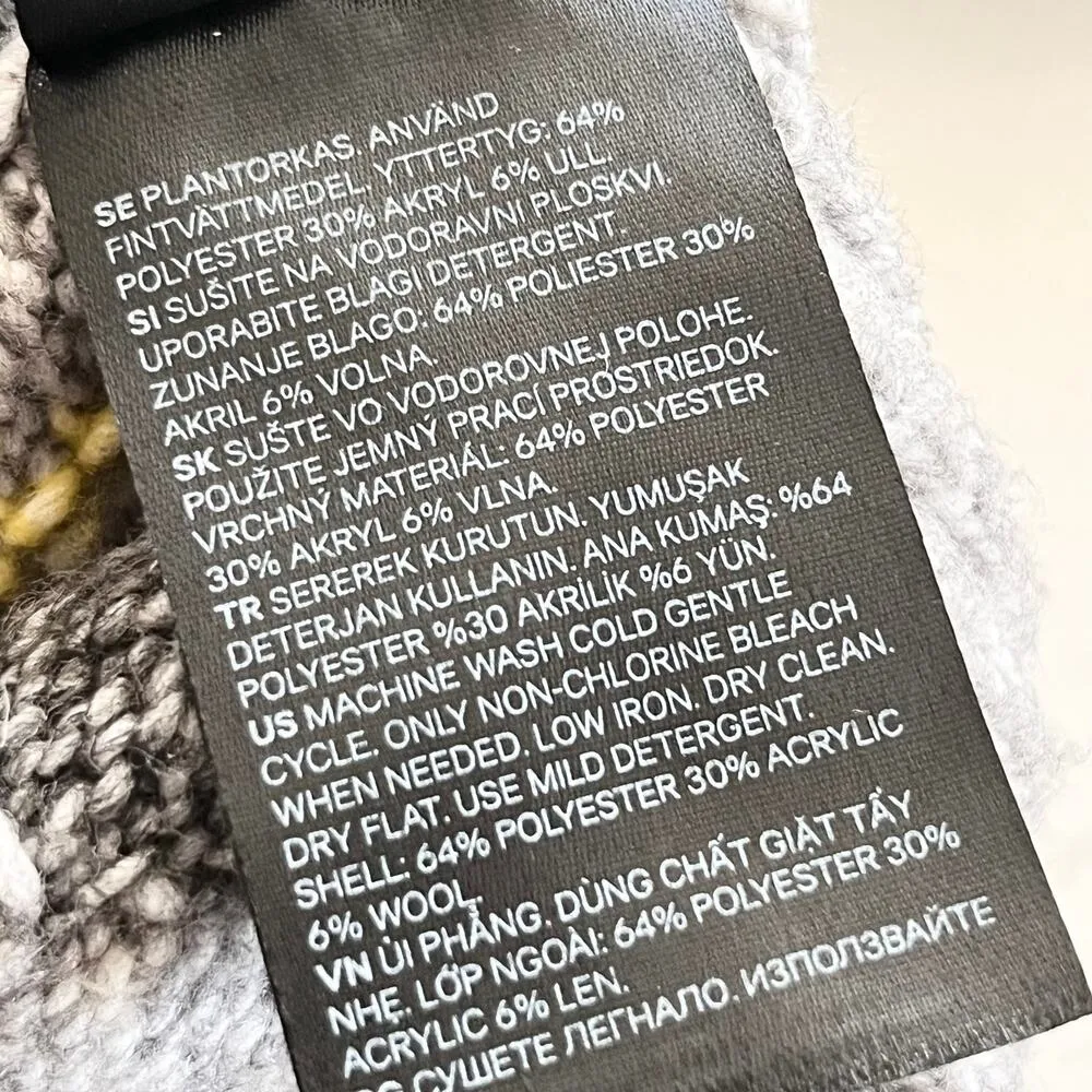 Pringle of Scotland x H&M Gray Ribbed Knit Argyle Crewneck Sweater Size Small - Image 12