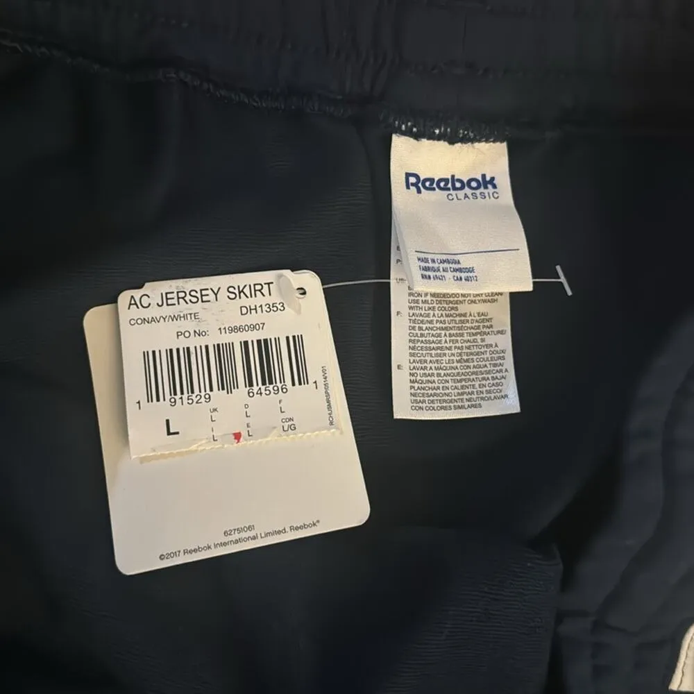 Reebok AC Jersey Skirt - Navy/White Size L - Image 6