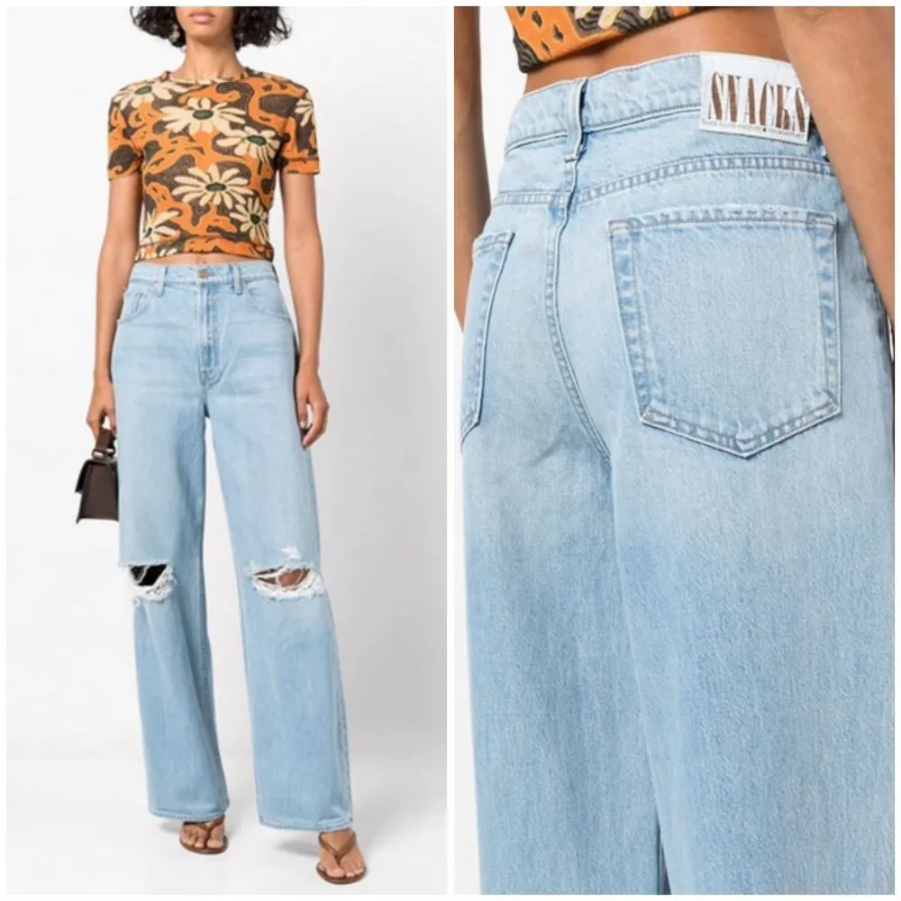 💕MOTHER SNACKS!💕 The Fun Dip Puddle Jeans ~ Lots Of Nibbles 26 NWT - Image 7