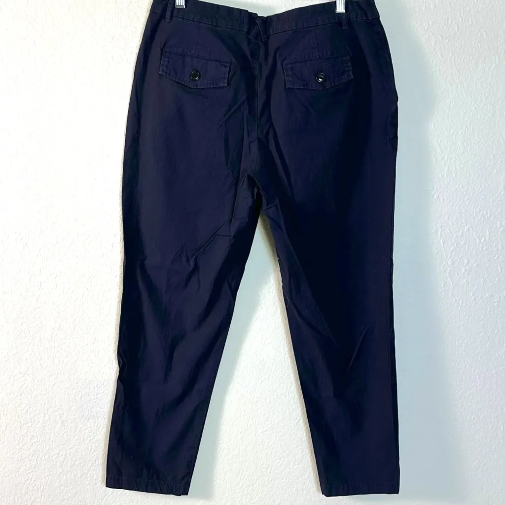 Alex Mill Ankle Cotton Chino Pants in Navy Blue Women’s Size 10 Preppy Classic - Image 2