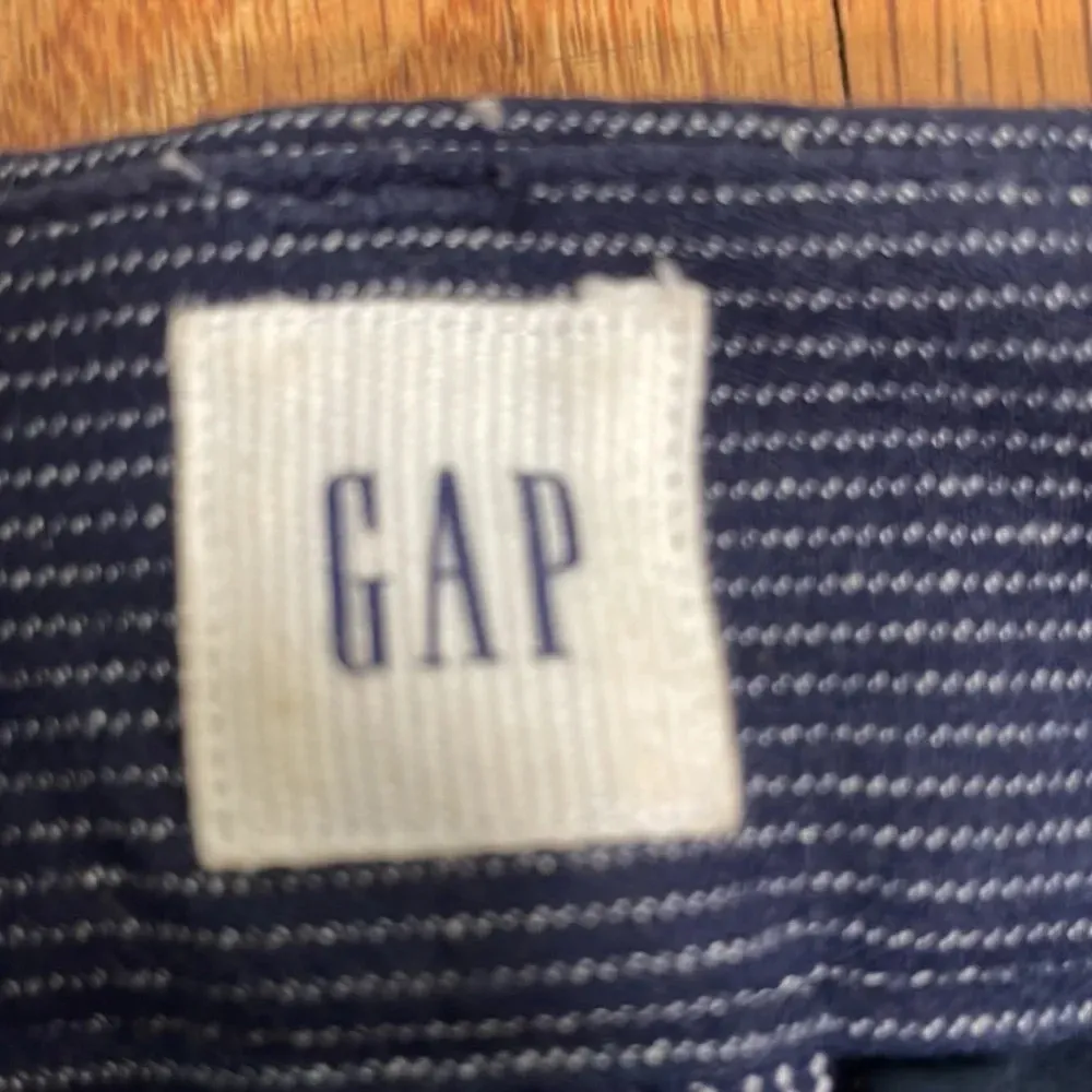 Gap Skinny Ankle Pant navy‎ pinstripe business casual size 4 - Image 3