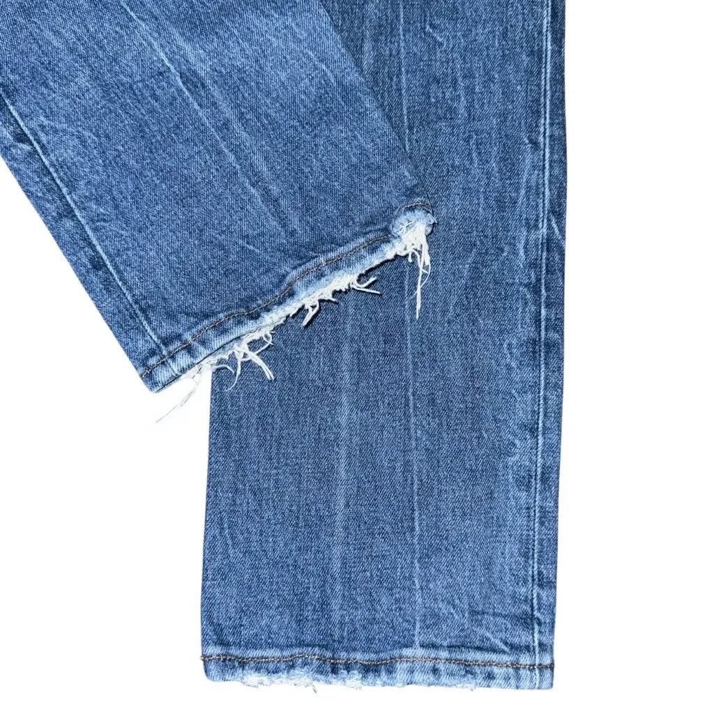 Abercrombie & Fitch Curve Love 90s Straight Ultra High Rise Jeans Sz 24/00 Short - Image 5