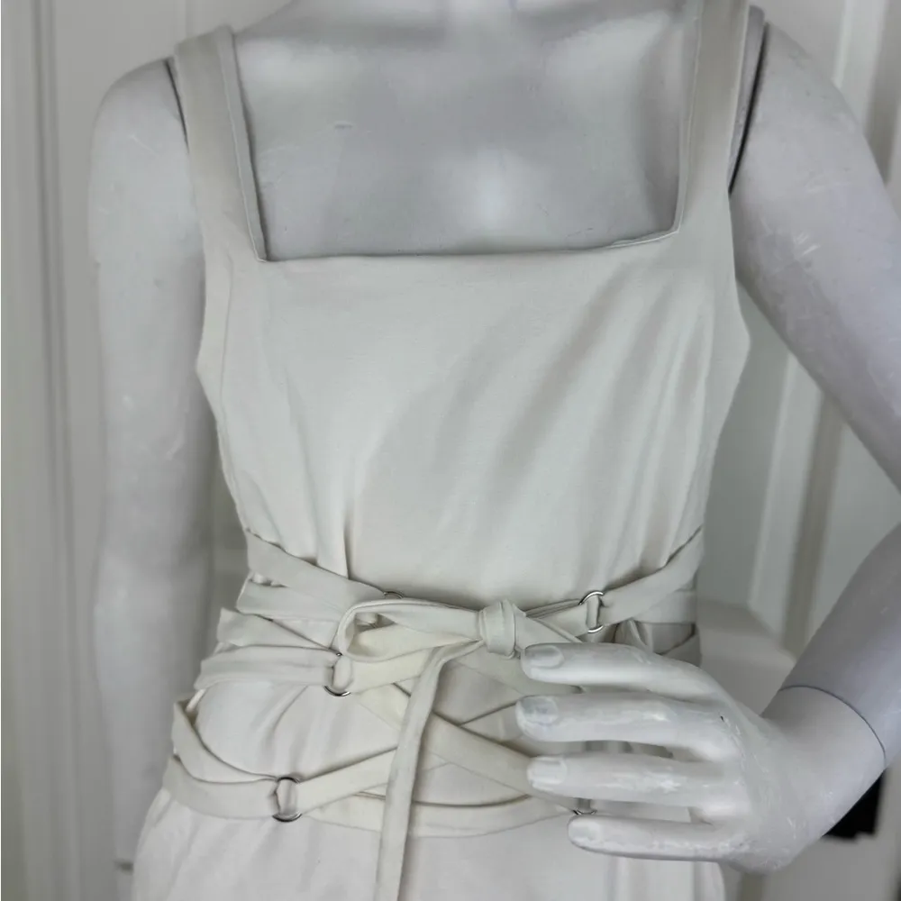 H:OURS Ivory Ralph Bodycon Dress sz Large Cream  Cocktail Womens. A19 - Image 4