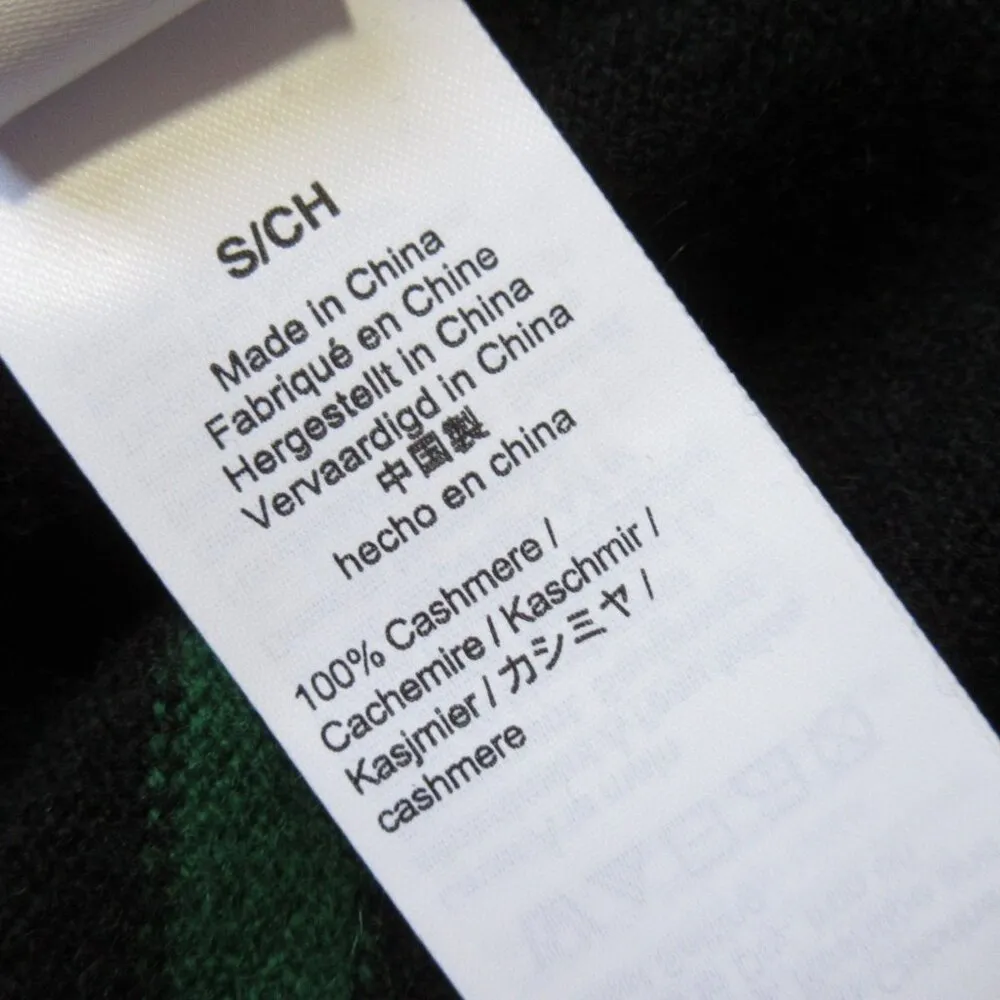 NWT J.Crew Cashmere Crewneck Sweater with Bow Stripes in Black Alpine S - Image 4