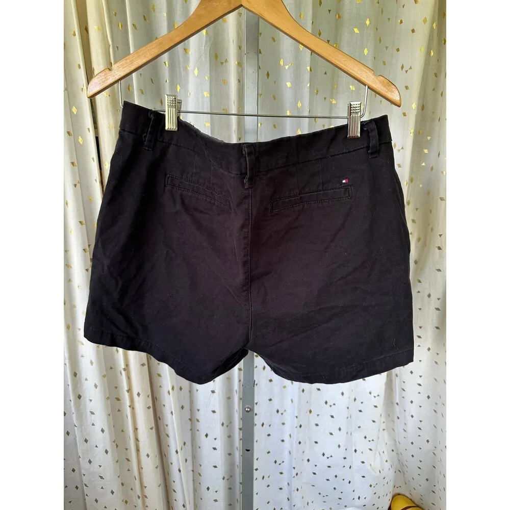Tommy Hilfiger Women's Black Classic Soft Stretch Chino Walking Shorts 12 - Image 3
