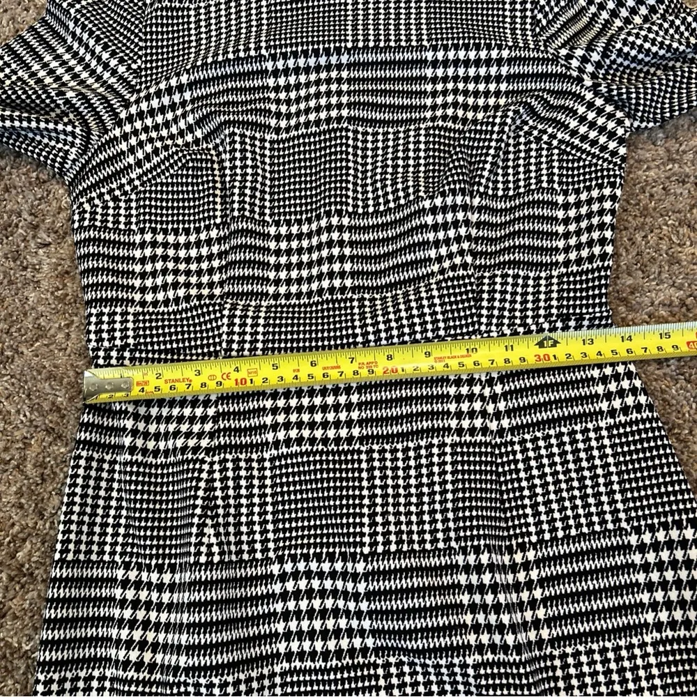 Shelby & Palmer Women’s  Black And White Houndstooth Bell Sleeve Dress Sz 6 - Image 7