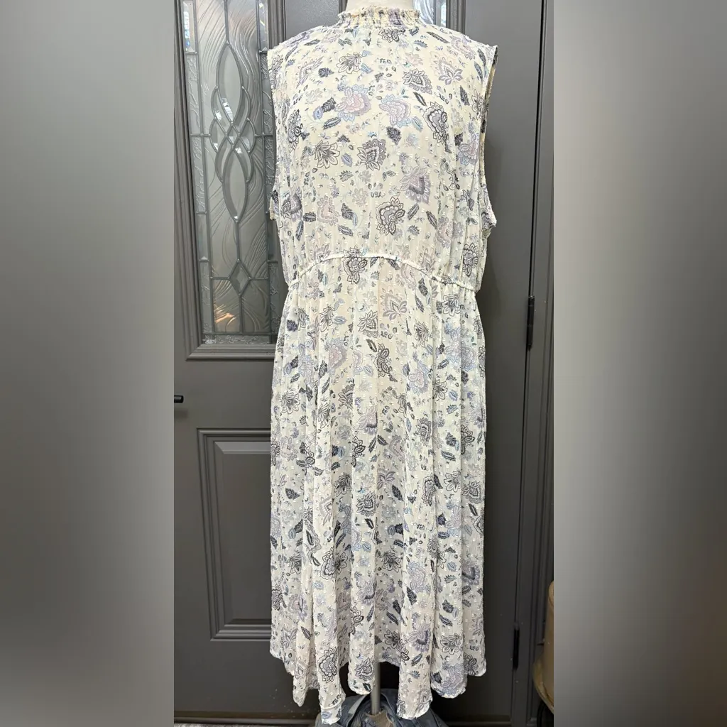 Torrid Midi Clip Dot Mock Neck Dress | Size 3X - Image 3