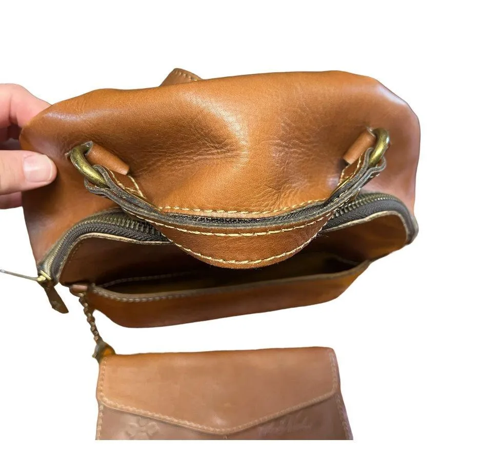 Patricia Nash leather Montioni Convertible Backpack Signature Map brown - Image 5